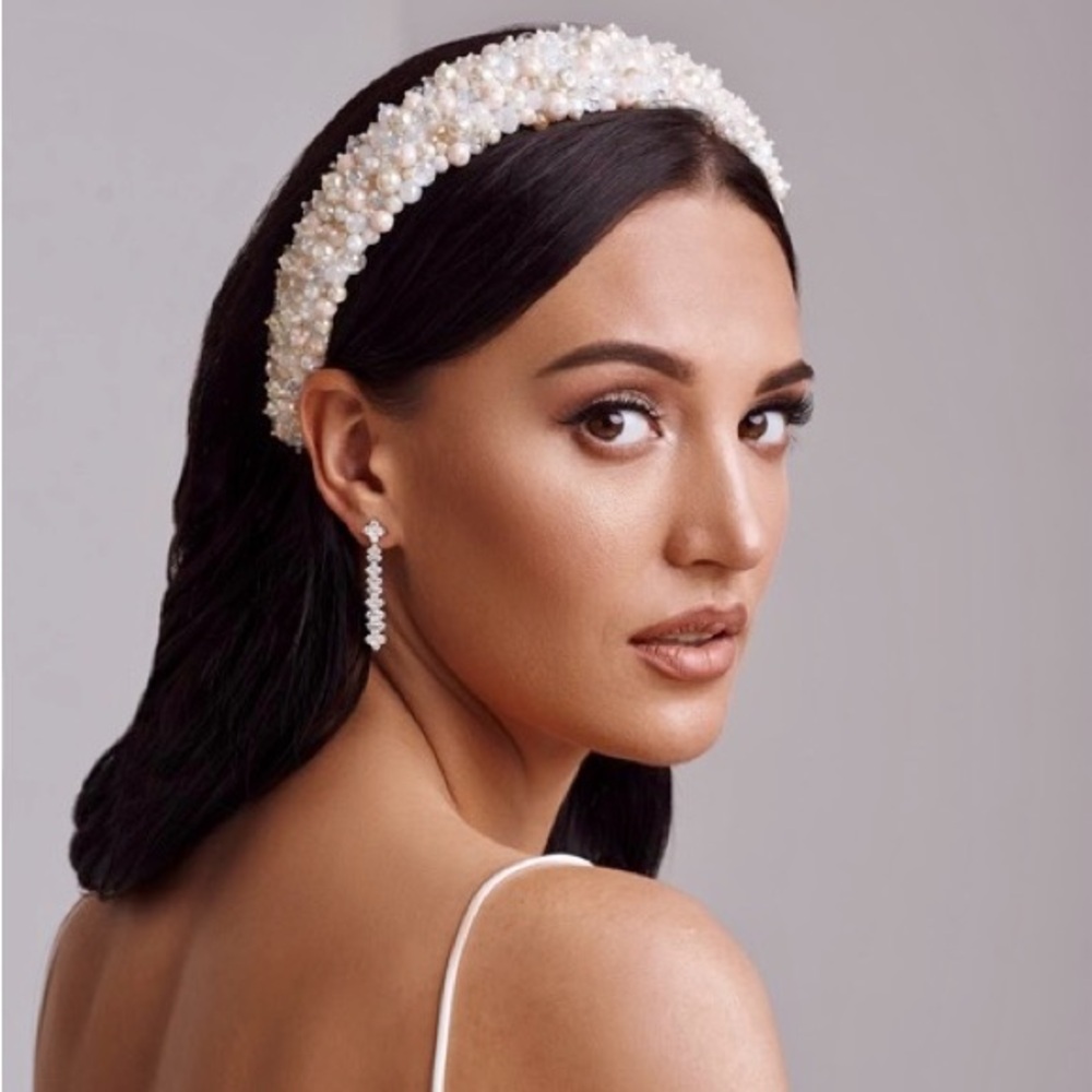 Lorraine Tyne Bridal Elegant Pearl Handmade Headband